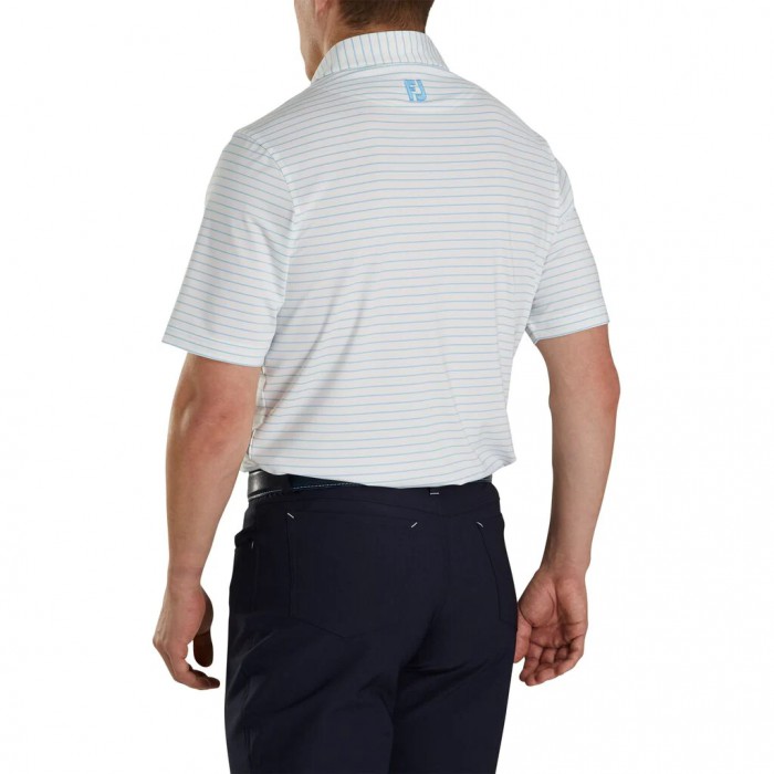 Camisas Footjoy Atléticos Fit Classic Stripe Self Collar Hombre Blancas Azules | ES3146508