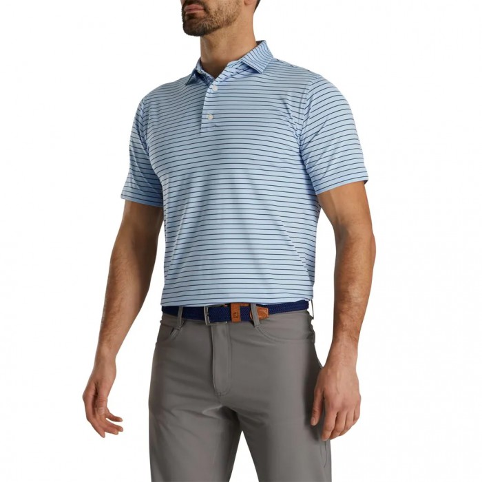 Camisas Footjoy Atléticos Fit Classic Stripe Self Collar Hombre Azul Marino | ES8320751