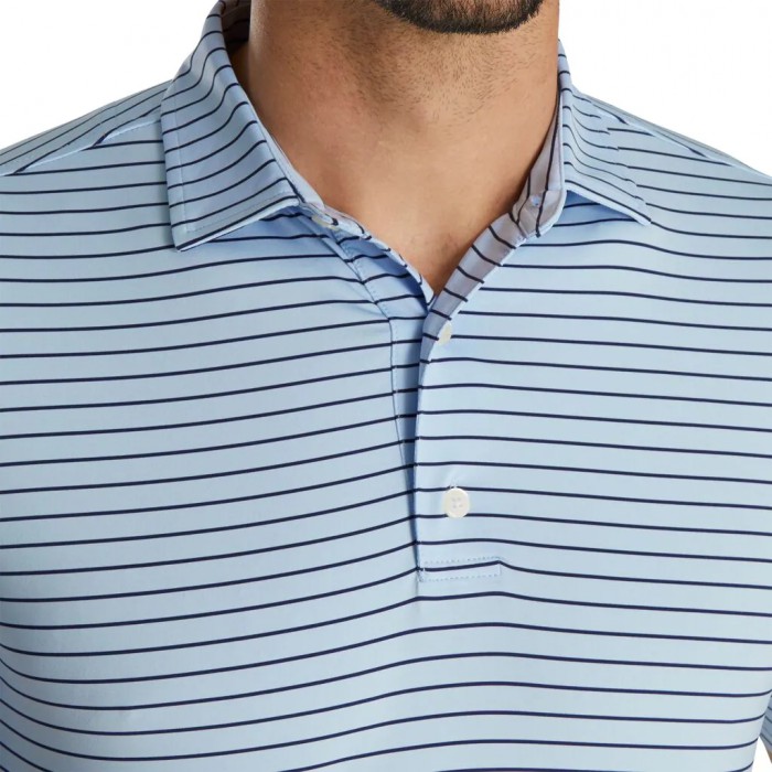 Camisas Footjoy Atléticos Fit Classic Stripe Self Collar Hombre Azul Marino | ES8320751