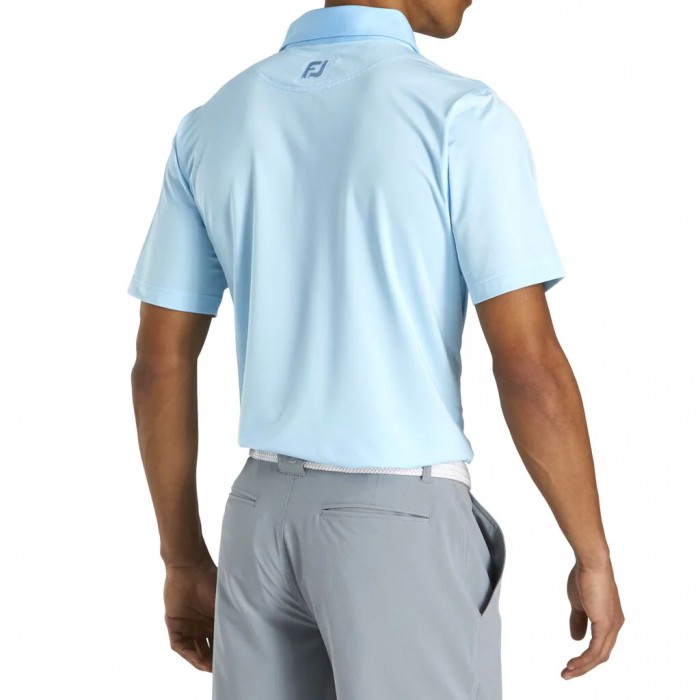 Camisas Footjoy Atléticos Fit Lisle End-On-End Self Collar Hombre Azules Claro Blancas | ES1758369