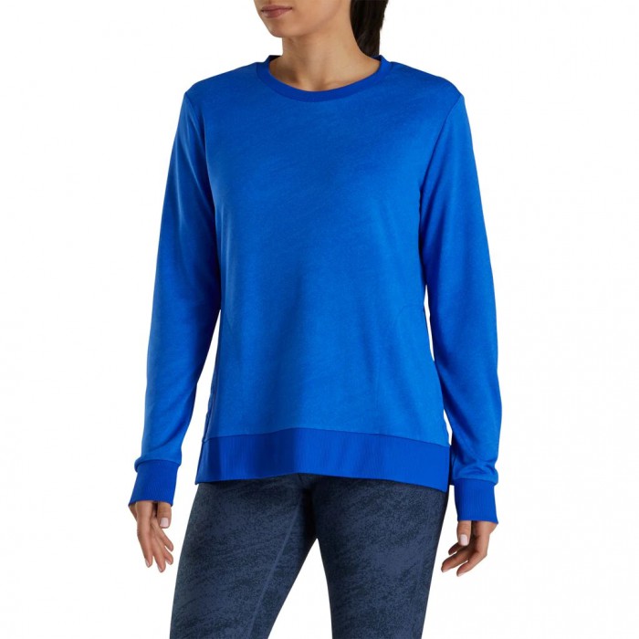 Camisas Footjoy Crew Neck Sweatshirt Mujer Cobalt | ES4379165