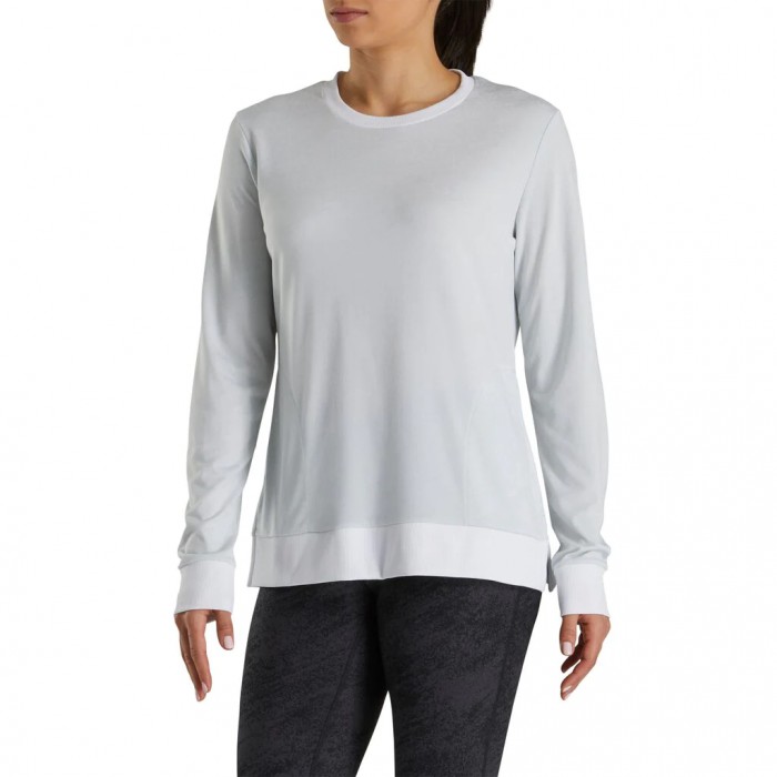 Camisas Footjoy Crew Neck Sweatshirt Mujer Blancas | ES9748361