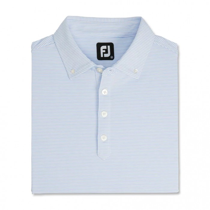 Camisas Footjoy Feeder Stripe Lisle Buttondown Collar Hombre Blancas | ES4102398