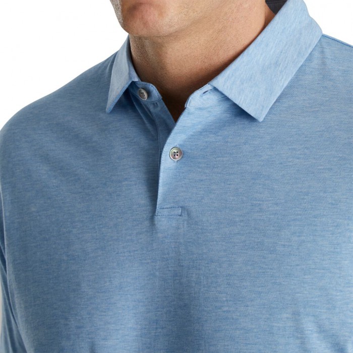 Camisas Footjoy Heather Jersey Hombre Azules | ES2453769