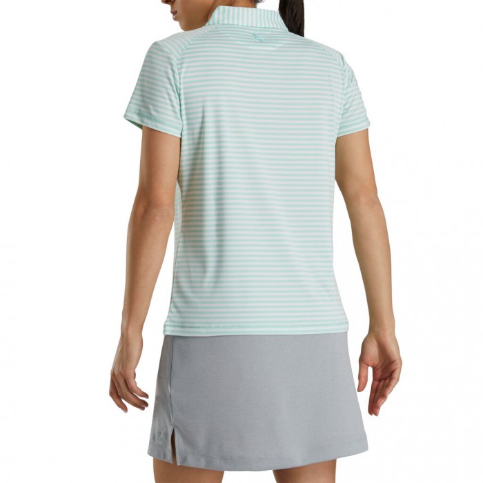 Camisas Footjoy Heather Stripe Mujer Aquamarine | ES0527936