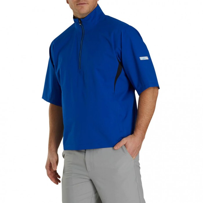 Camisas Footjoy HydroLite Corta Sleeve Hombre Azul Real Negras | ES1352478