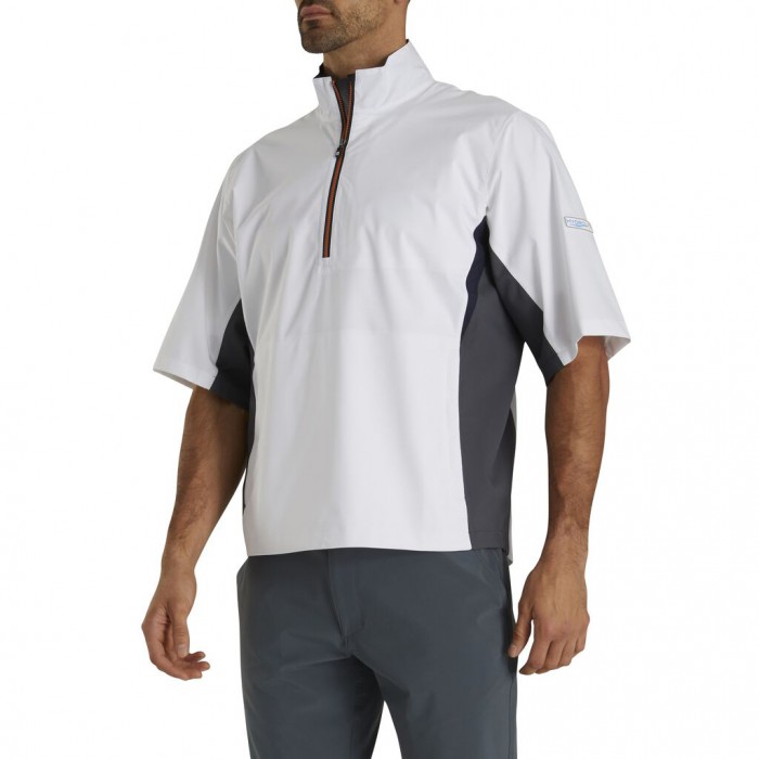 Camisas Footjoy HydroLite Corta Sleeve Hombre Blancas Naranjas | ES2651937