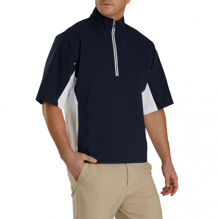 Camisas Footjoy HydroLite Corta Sleeve Hombre Azul Marino Blancas Negras | ES8304725