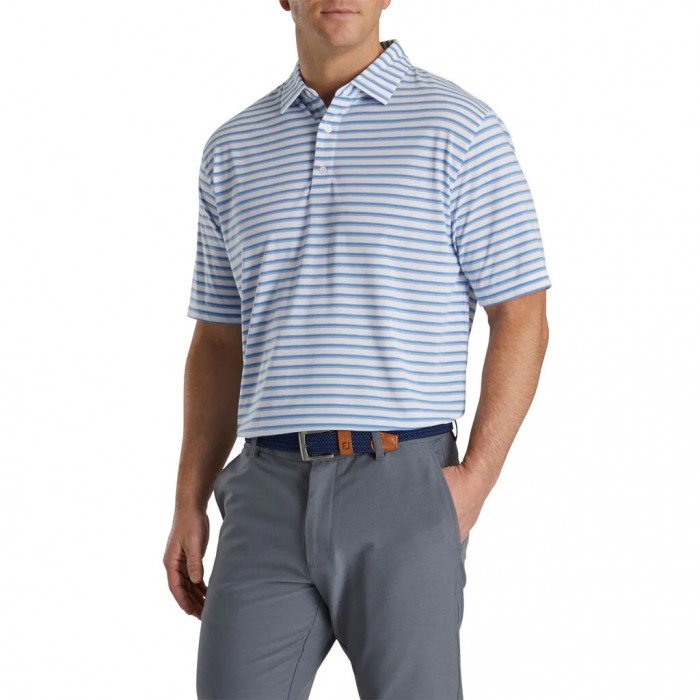 Camisas Footjoy Jersey Classic Stripe Hombre Blancas | ES0238196