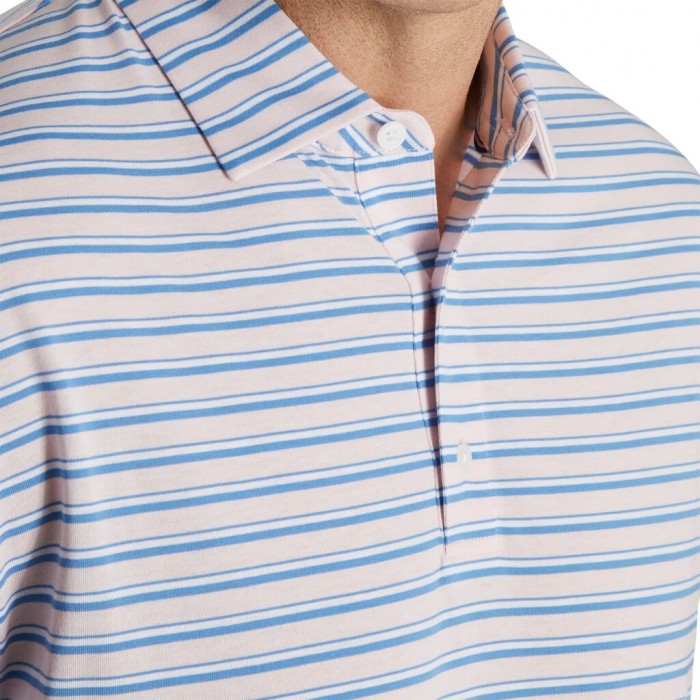 Camisas Footjoy Jersey Classic Stripe Hombre Rosas Claro Blancas | ES6251073