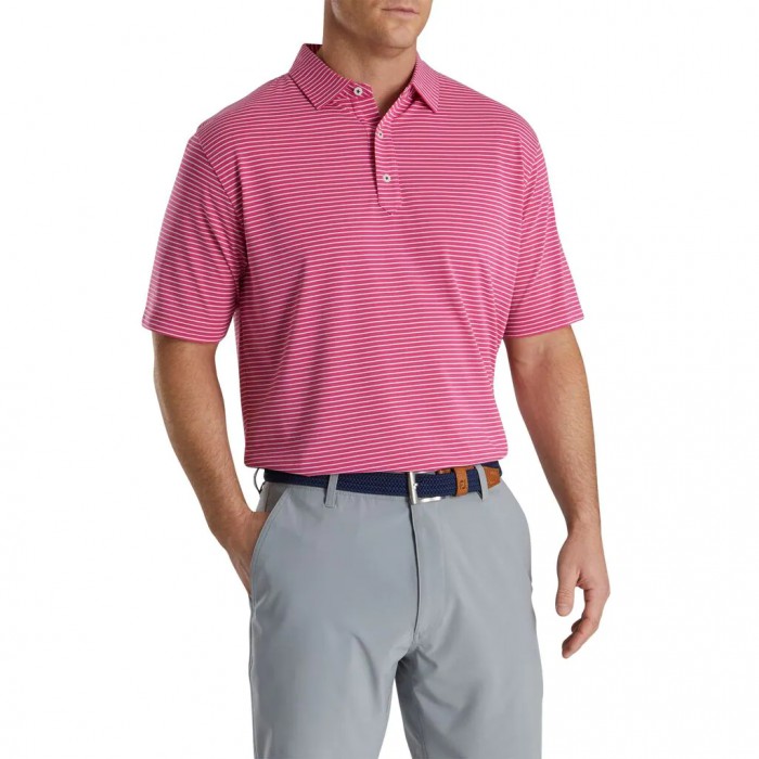 Camisas Footjoy Jersey Pencil Stripe Hombre Blancas | ES7395810