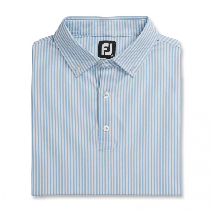 Camisas Footjoy Limited Edition Lisle Stripe Self Collar Hombre Azules Claro Blancas | ES8703651