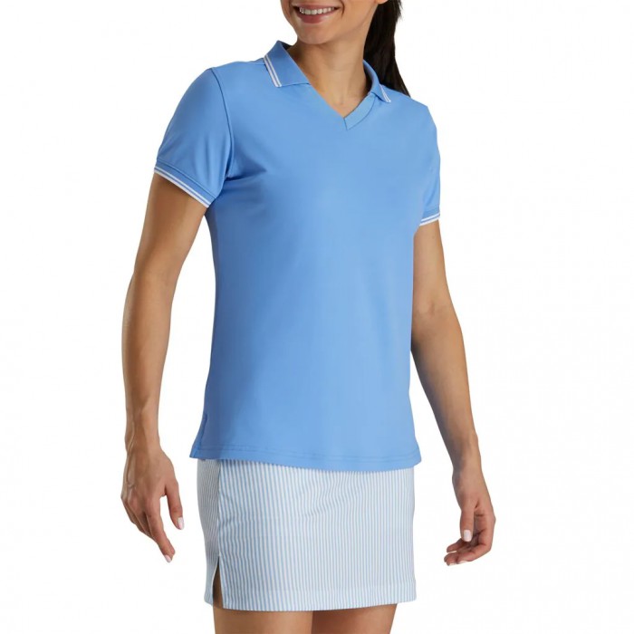 Camisas Footjoy Limited Edition Open Collar Mujer Azules Claro | ES5903641