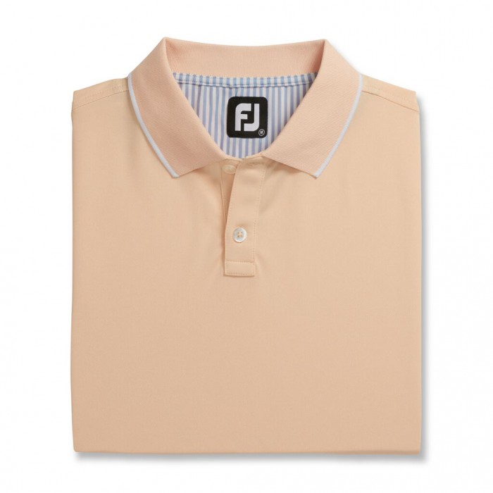 Camisas Footjoy Limited Edition Pique Solid Knit Collar Hombre Peach | ES4132097