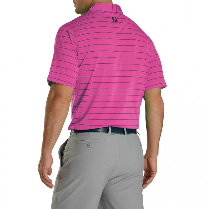 Camisas Footjoy Lisle Double Pin Stripe Self Collar Hombre Rosas | ES9847065