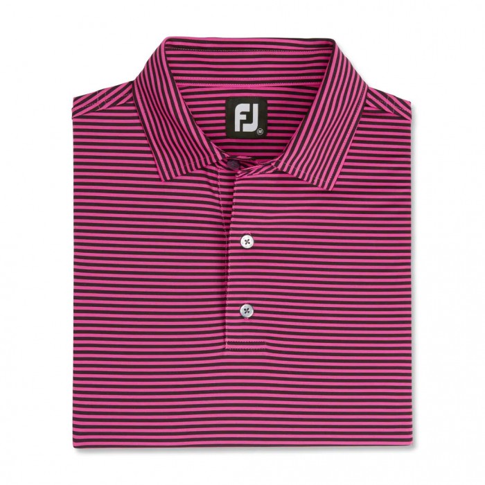 Camisas Footjoy Lisle Feeder Stripe Self Collar Hombre Rosas Negras | ES0526749