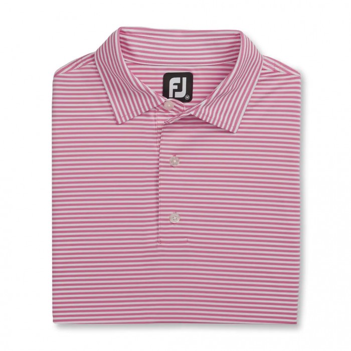 Camisas Footjoy Lisle Feeder Stripe Self Collar Hombre Rosas Blancas | ES3590472