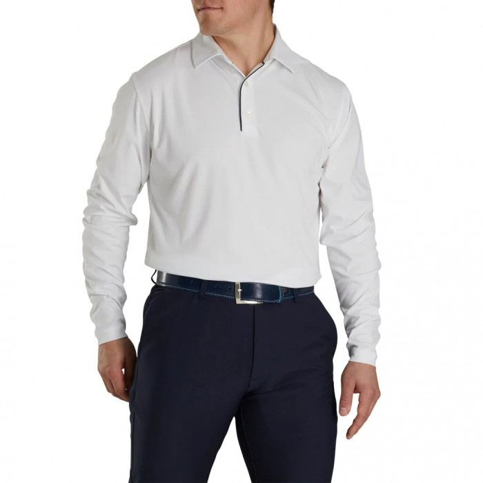 Camisas Footjoy Long Sleeve Sun Protection Shirt Hombre Blancas | ES1620978