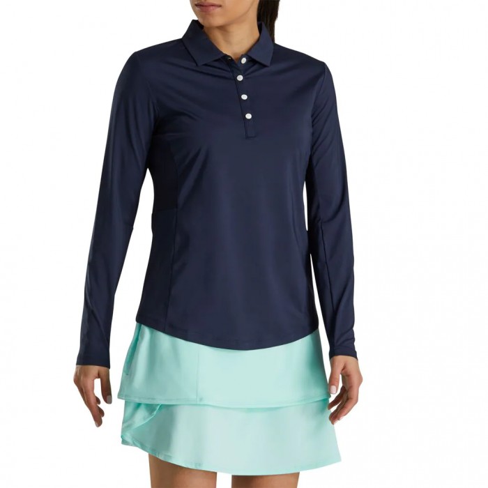 Camisas Footjoy Long Sleeve Sun Protection Mujer Azul Marino | ES7264398