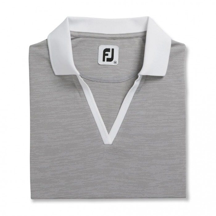 Camisas Footjoy Open Placket Space Dye Mujer Gris Blancas | ES1037659