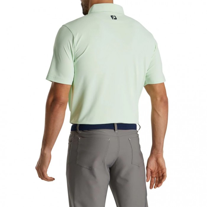 Camisas Footjoy Performance Stretch Pique Solid Self Collar Hombre Verde Menta | ES3819675