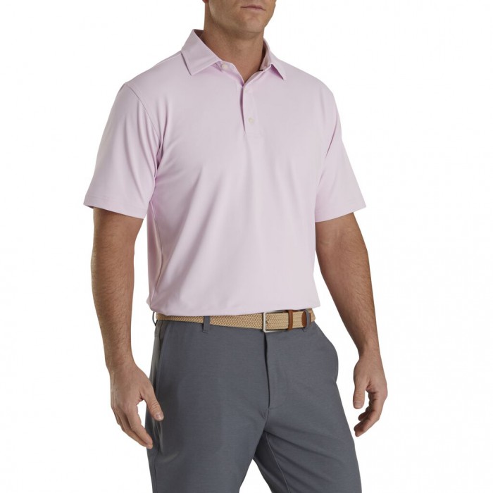 Camisas Footjoy Performance Stretch Pique Solid Self Collar Hombre Rosas | ES7352806