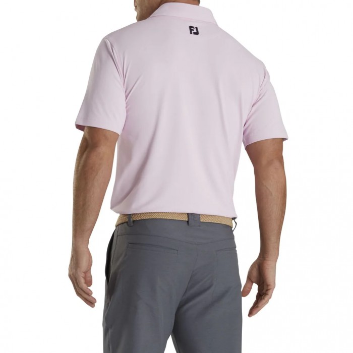 Camisas Footjoy Performance Stretch Pique Solid Self Collar Hombre Rosas | ES7352806