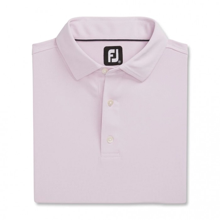 Camisas Footjoy Performance Stretch Pique Solid Self Collar Hombre Rosas | ES7352806