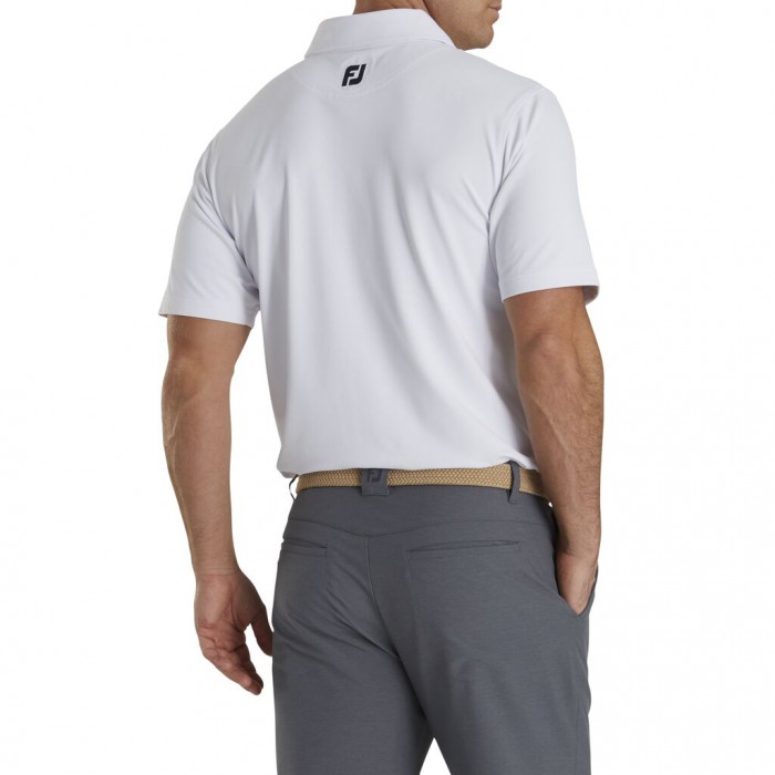 Camisas Footjoy Performance Stretch Pique Solid Self Collar Hombre Blancas | ES8270645