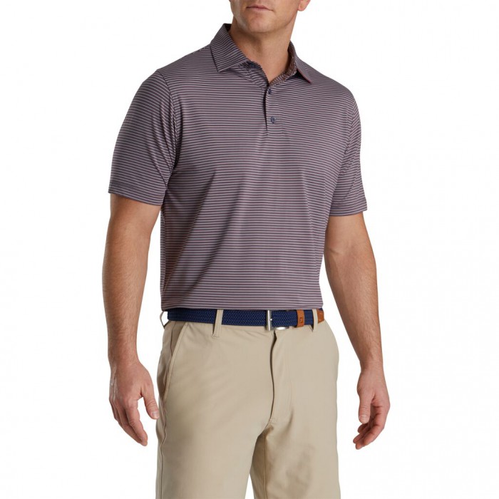 Camisas Footjoy Pin Stripe Lisle Self Collar Hombre Gris | ES3562904