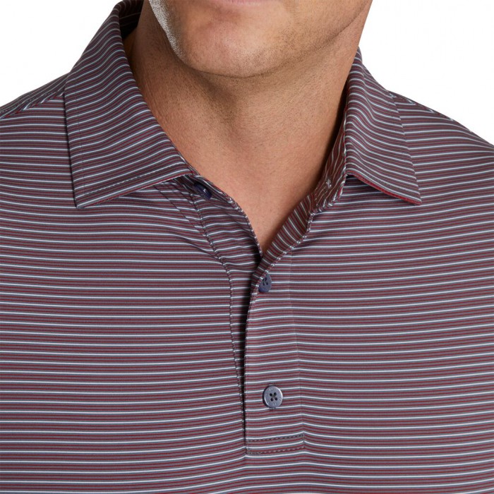 Camisas Footjoy Pin Stripe Lisle Self Collar Hombre Gris | ES3562904