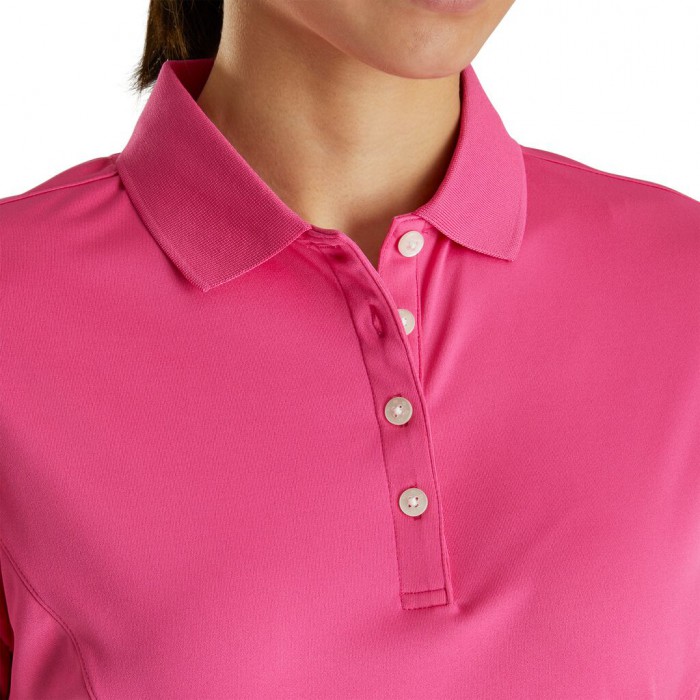 Camisas Footjoy ProDry Interlock Knit Collar Mujer Rosas | ES1793486