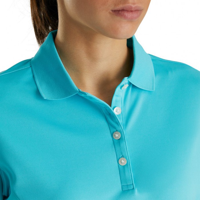 Camisas Footjoy ProDry Interlock Knit Collar Mujer Aqua | ES3480519