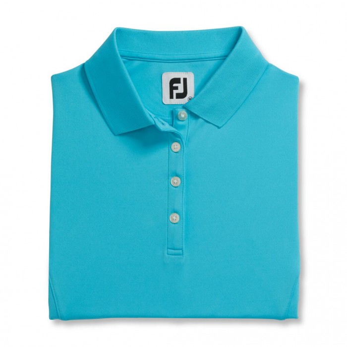 Camisas Footjoy ProDry Interlock Knit Collar Mujer Aqua | ES3480519