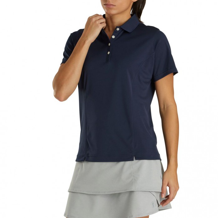 Camisas Footjoy ProDry Interlock Knit Collar Mujer Azul Marino | ES8427530