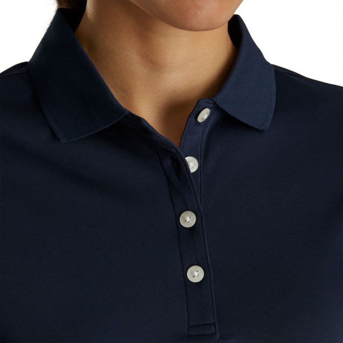 Camisas Footjoy ProDry Interlock Knit Collar Mujer Azul Marino | ES8427530