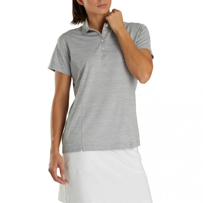 Camisas Footjoy ProDry Interlock Self Collar Mujer Space Dye Charcoal | ES0783415