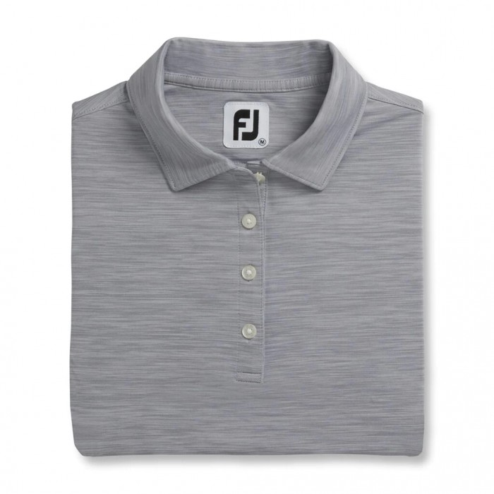 Camisas Footjoy ProDry Interlock Self Collar Mujer Space Dye Charcoal | ES0783415