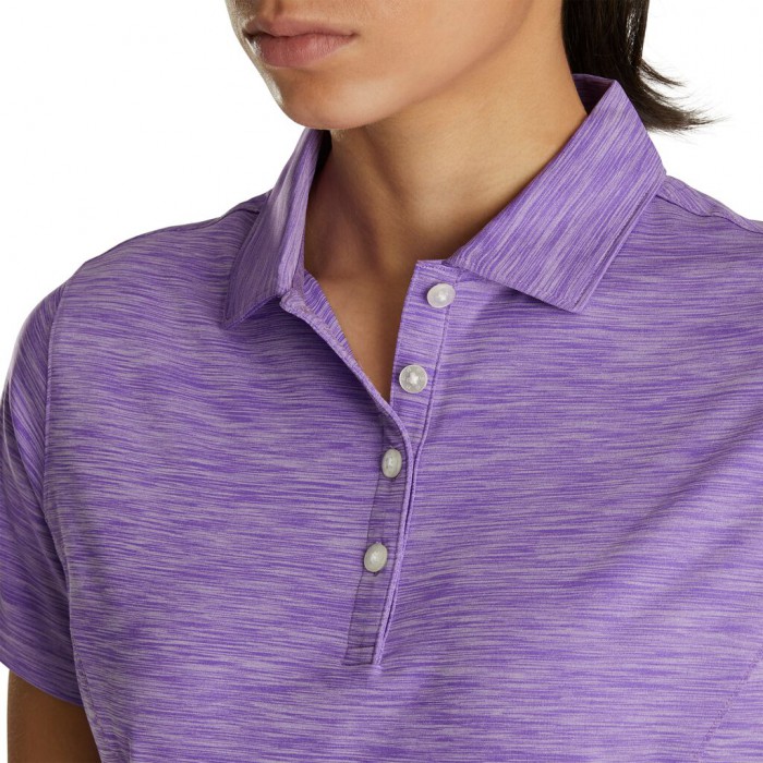 Camisas Footjoy ProDry Interlock Self Collar Mujer Space Dye Violet | ES7389105