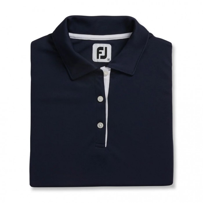 Camisas Footjoy ProDry Interlock Sin Manga Self Collar Mujer Azul Marino | ES0589617