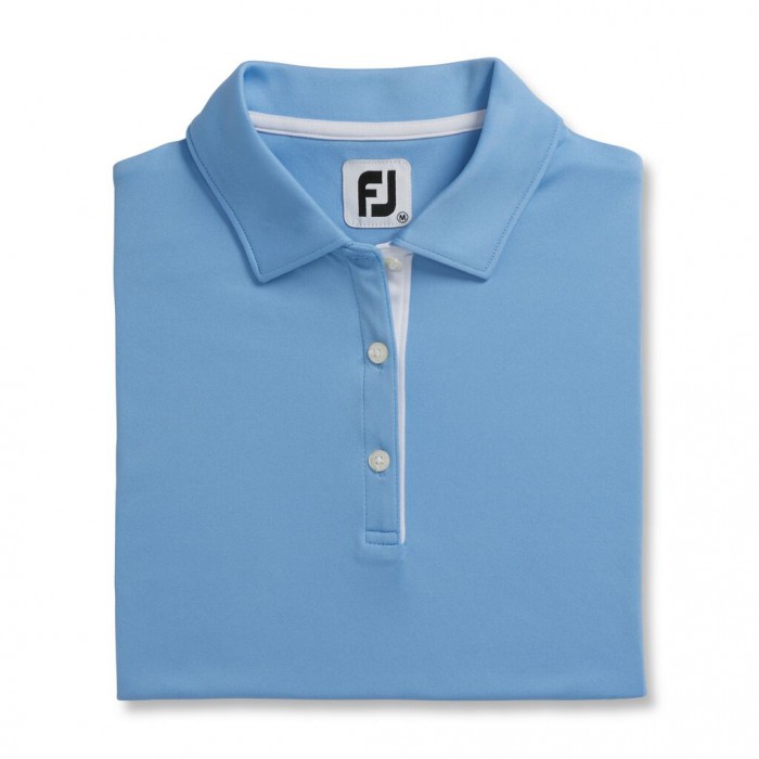 Camisas Footjoy ProDry Interlock Sin Manga Self Collar Mujer Azules Claro | ES1984632