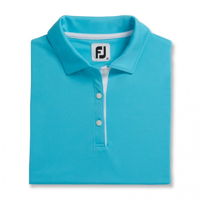 Camisas Footjoy ProDry Interlock Sin Manga Self Collar Mujer Aqua | ES2935608