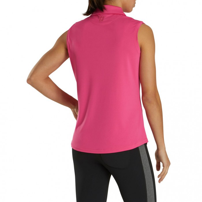 Camisas Footjoy ProDry Interlock Sin Manga Self Collar Mujer Rosas | ES3042897