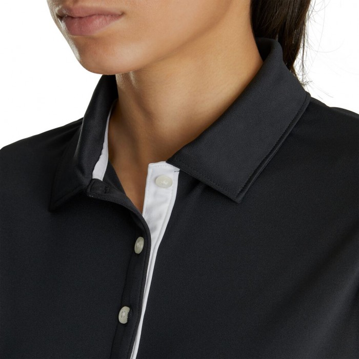 Camisas Footjoy ProDry Interlock Sin Manga Self Collar Mujer Negras | ES3720146