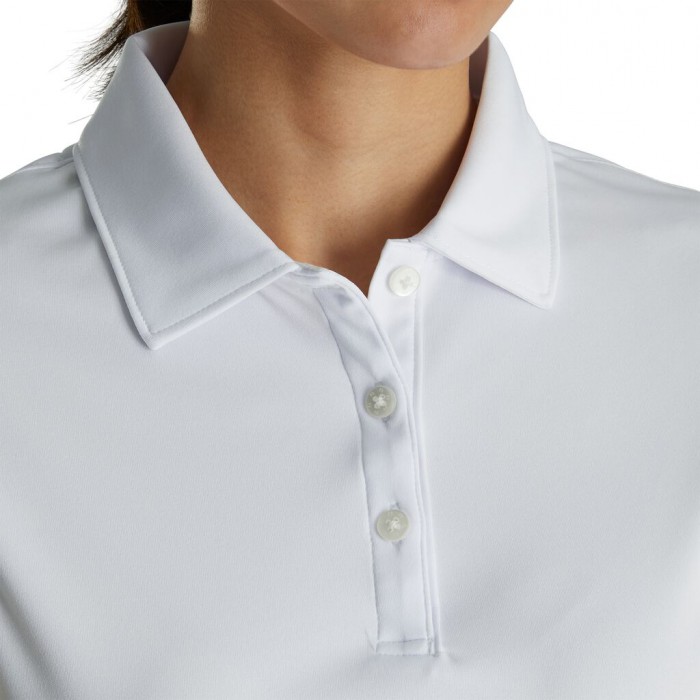 Camisas Footjoy ProDry Interlock Sin Manga Self Collar Mujer Blancas | ES7049568