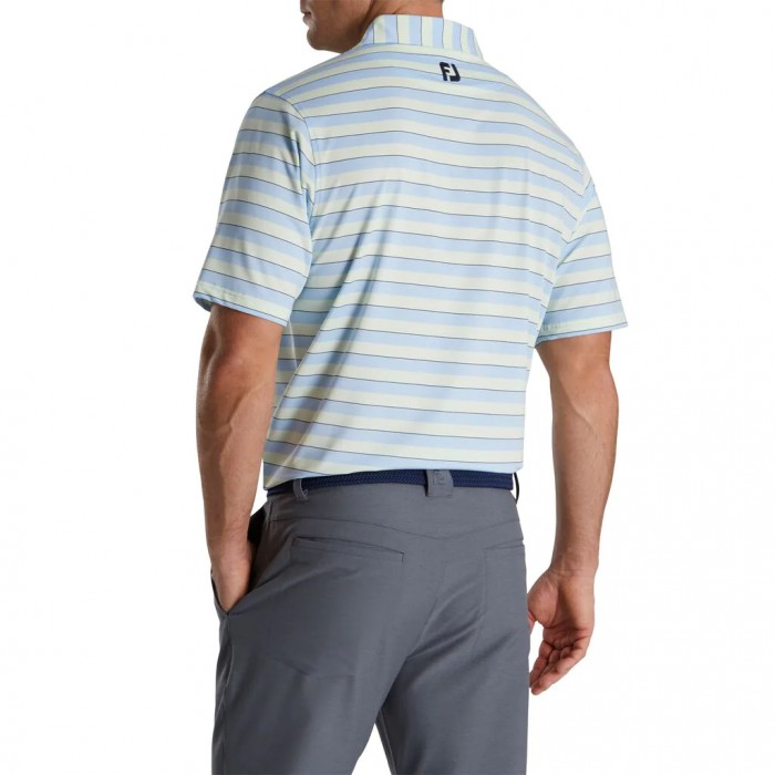 Camisas Footjoy Regency Stripe Lisle Self Collar Hombre Verde Menta Azul Marino | ES6457092