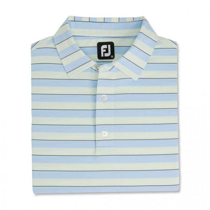 Camisas Footjoy Regency Stripe Lisle Self Collar Hombre Verde Menta Azul Marino | ES6457092