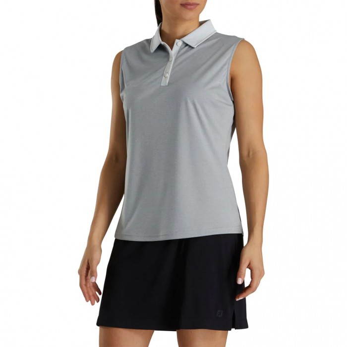 Camisas Footjoy Sin Manga Jacquard Back Mujer Gris | ES4571839