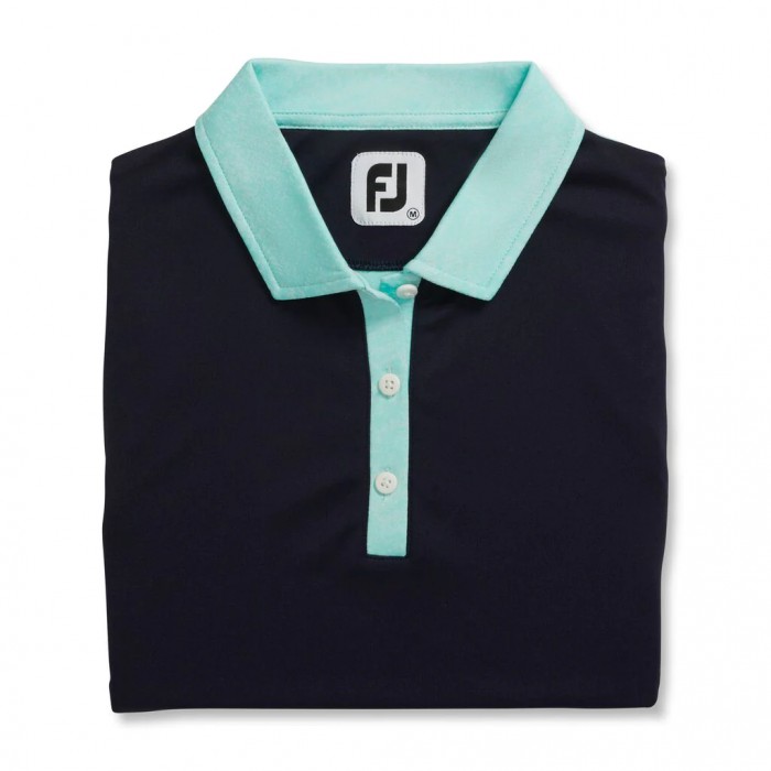 Camisas Footjoy Sin Manga Jacquard Back Mujer Azul Marino | ES7016495