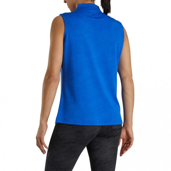 Camisas Footjoy Sin Manga Jacquard Mujer Cobalt | ES1725804